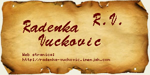 Radenka Vučković vizit kartica